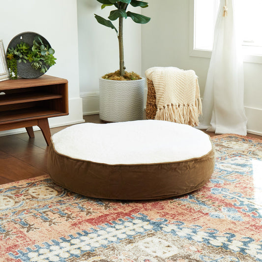 Scout Deluxe Round Sherpa Top Pillow Dog Bed